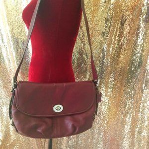 Coach purse shoulder bag burgundy